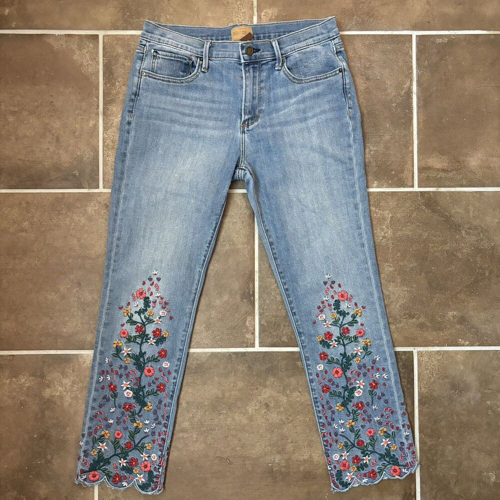Floral Embroidered Women's Jeans